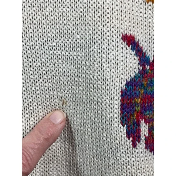 VTG Sweater Loft New York Harvest Knit Vest Apples Pumpkin S USA Autumn granny - Picture 10 of 11